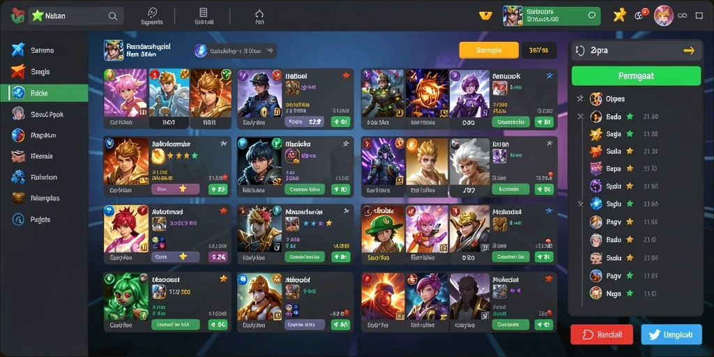 Screenshot memperlihatkan mode permainan yang beragam.