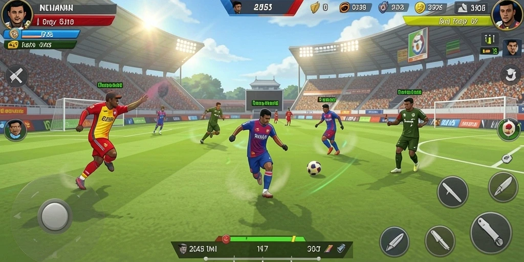 Screenshot dari level yang menantang.